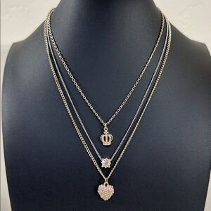 Juicy Couture 2000’s Graduated Triple Charm Necklace